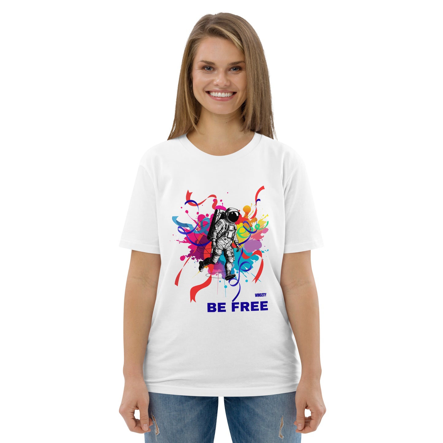 Camiseta de algodón orgánico unisex Be Free